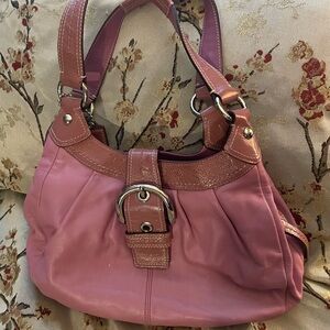 Pink Leather Women's Handbag